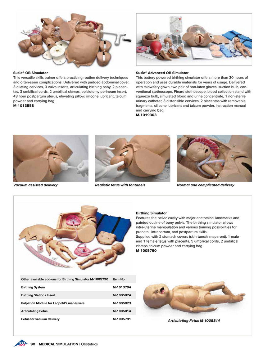 Advanced Childbirth Simulator with fetus placenta for obstetrics