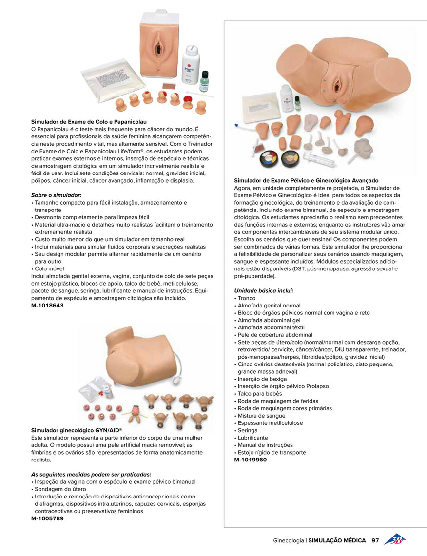 3B Scientific - 3B Scientific Educação de Saúde 2020 Portuguese - Advanced  Pelvic Examination and Gynecological Simulator