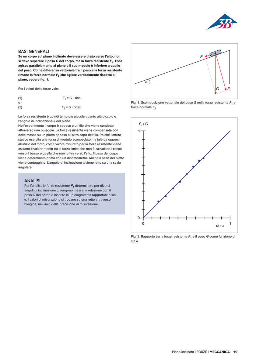 Piano Inclinato Scientifico 3B - Lunghezza 600mm, Base 450mm, Scale In Cm E Gradi - Foto 3