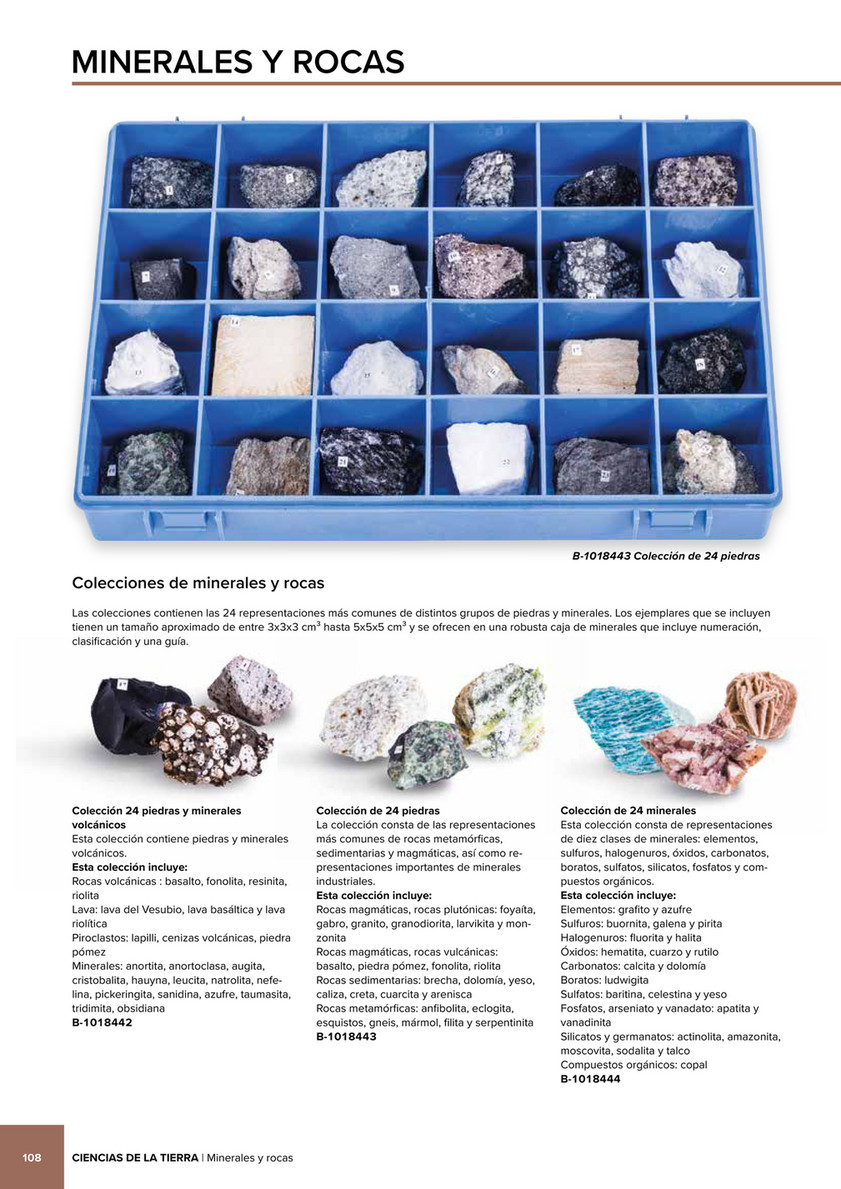 Kit de clasificación de minerales de piedras preciosas - Más de 50  especímenes reales - ¡Excelente actividad científica en casa!